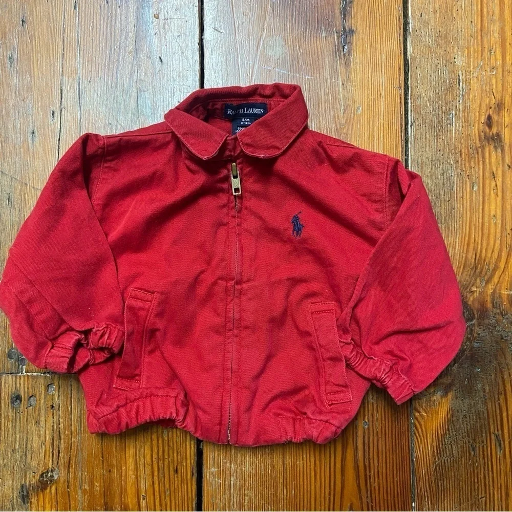 Ralph Lauren Crimson Red Kids' Jacket Size 3-12 months S/M Preppy Casual Light